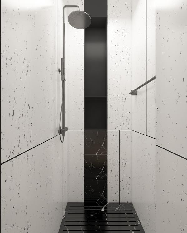 套内40平米二房一厅设计图,一体式干湿分离卫浴房