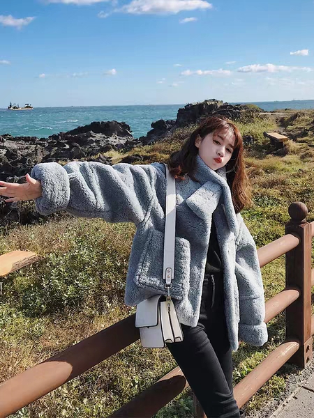 毛呢香风短款外套女秋冬最新款,中款毛呢外套穿搭短款