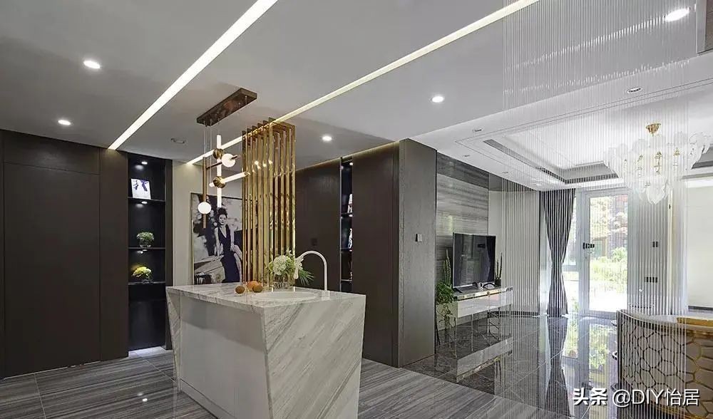 DIY怡居｜精致时尚轻奢风复式大宅，负一层的阳光房太太太美了