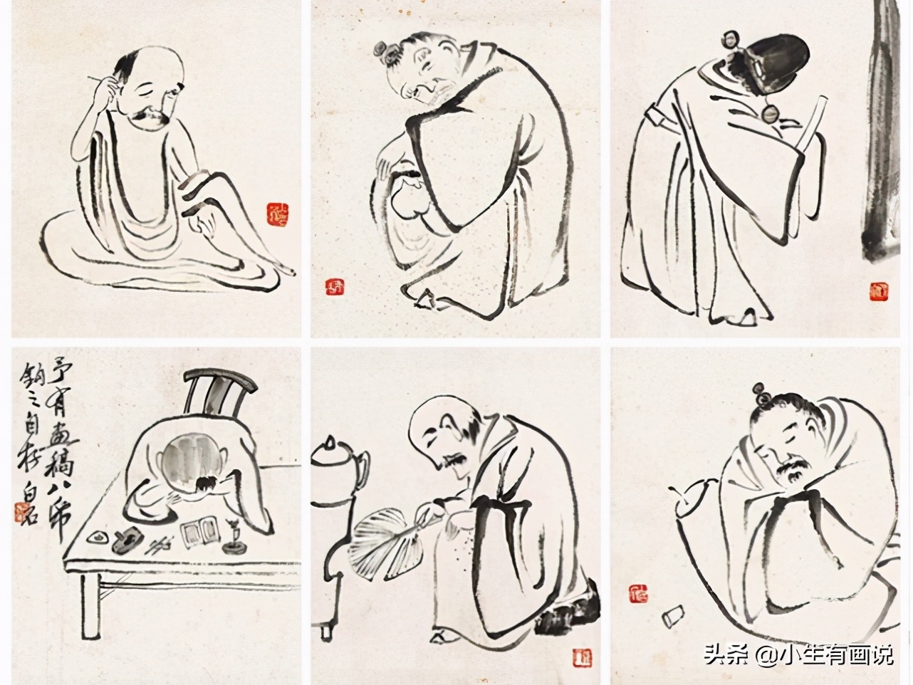 老人用炭画画,老人用木炭画画