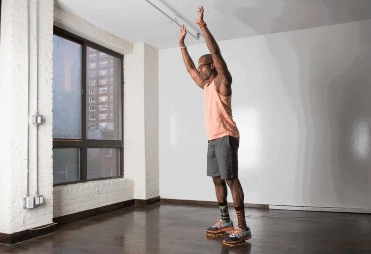 波比跳慢动作,一天50个波比跳和1000个开合跳