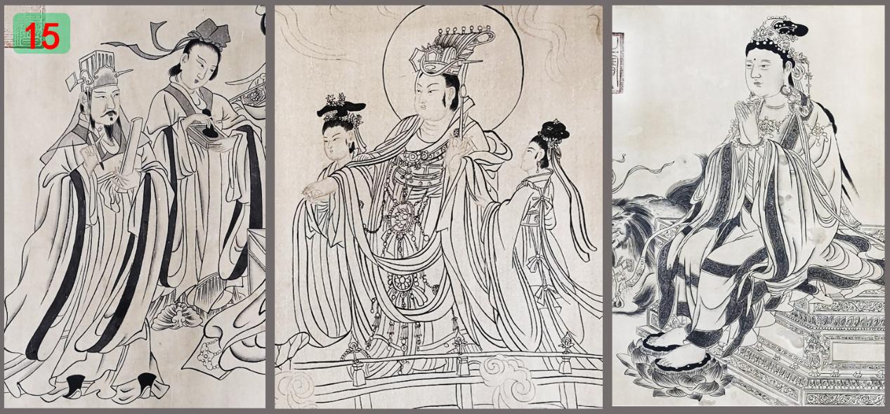 简析吴道子的白描作品送子天王图,吴道子李公麟白描相同之处