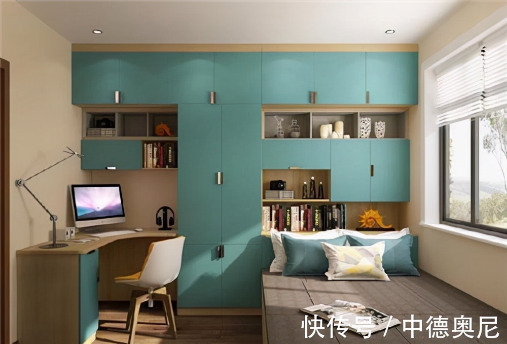 简单实用组合书柜书桌,书柜简单漂亮