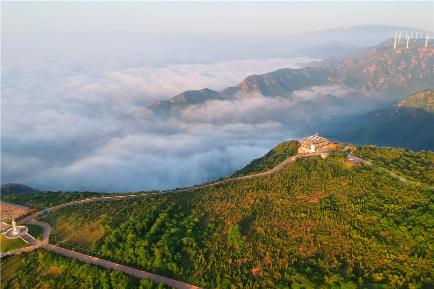 初夏河南,找寻童心,邂逅伏羲山的斜阳,一颗心萌化在云上牧场