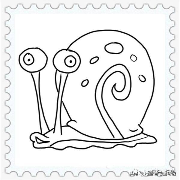 蜗牛的画法简笔画图片大全,蜗牛的画法儿童简笔画图文