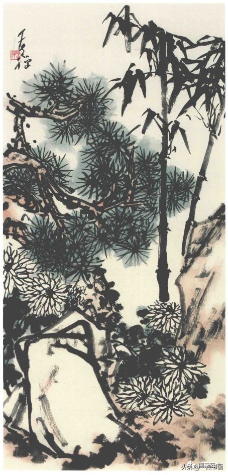 李苦禅画梅作品,李苦禅的菊花国画作品图片