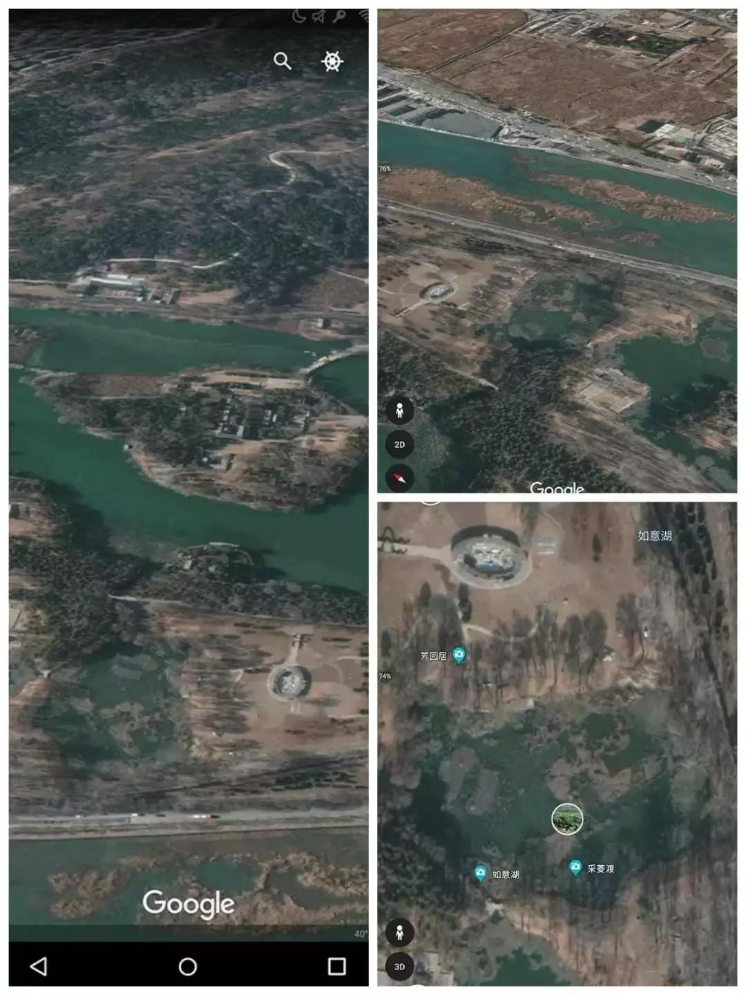 承德避暑山庄湖底出现一神秘“卍”字符号