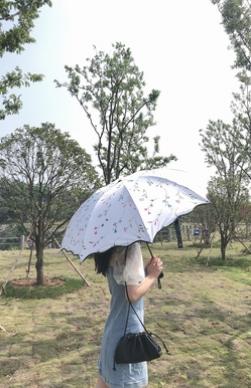 高颜值又防晒又防雨的雨伞,五折伞防晒小巧便捷遮阳雨伞