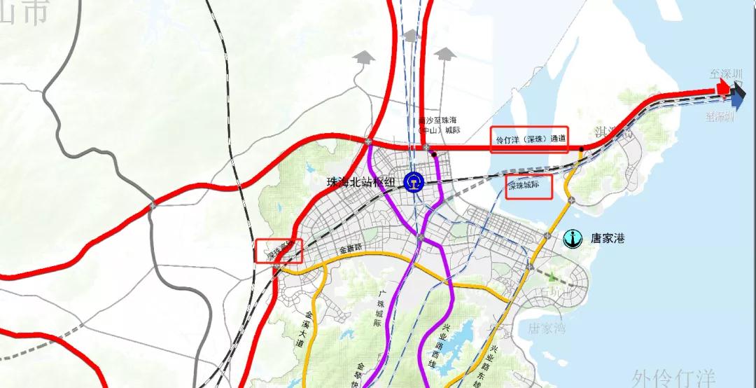 珠斗城际轨道交通,深珠通道改深珠城际