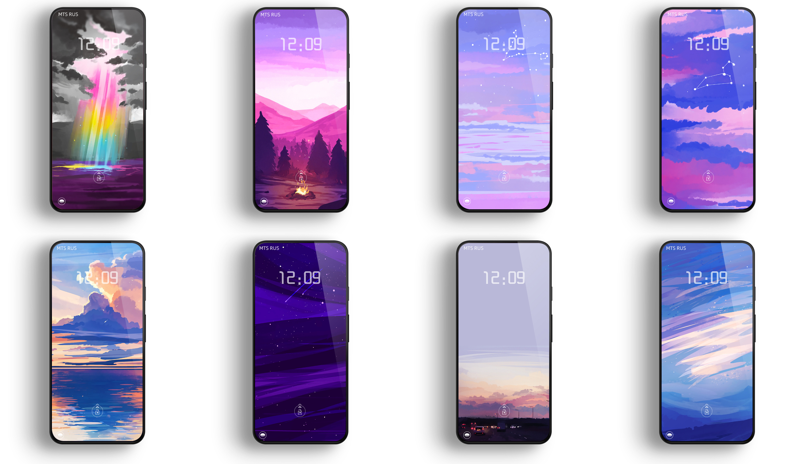 色彩斑斓的壁纸,韩国唯美手绘插画高清壁纸