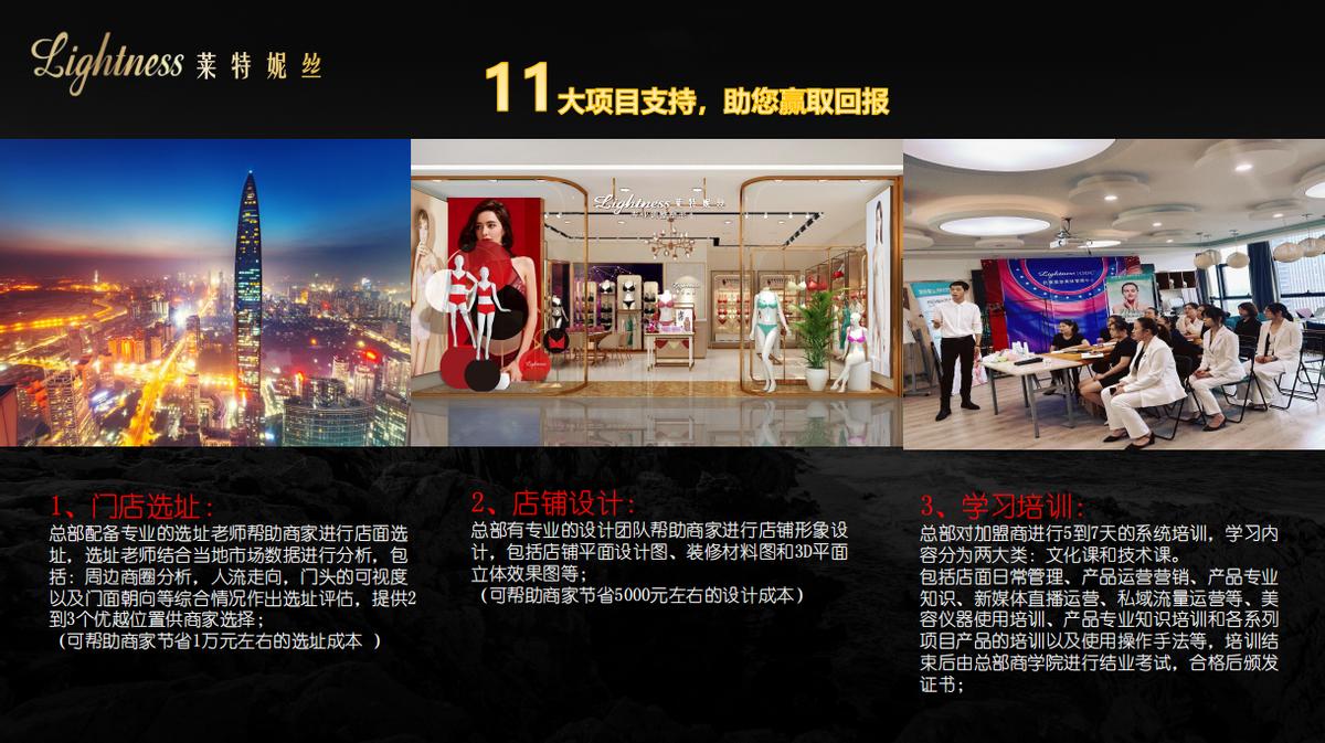 莱特妮丝内衣加盟开店11大项目支持助您赢取回报