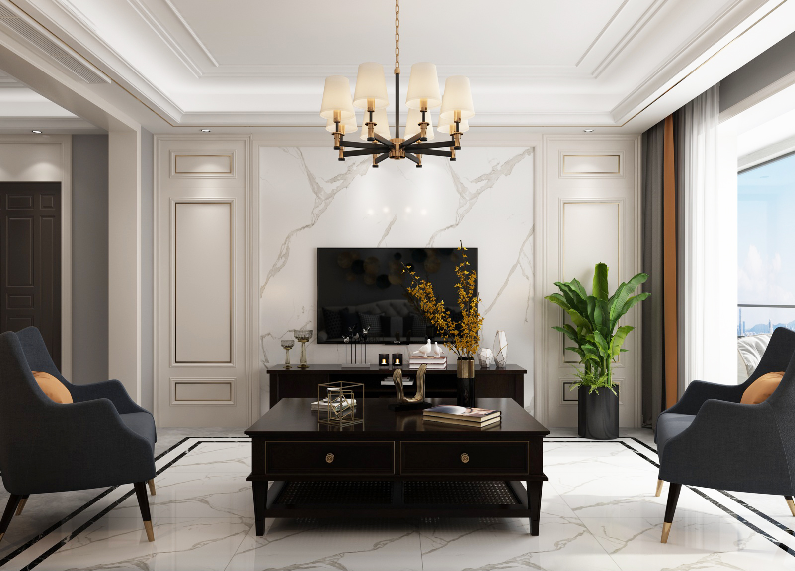 唐宫装修风格,晋江市173平米轻奢风格装修效果图