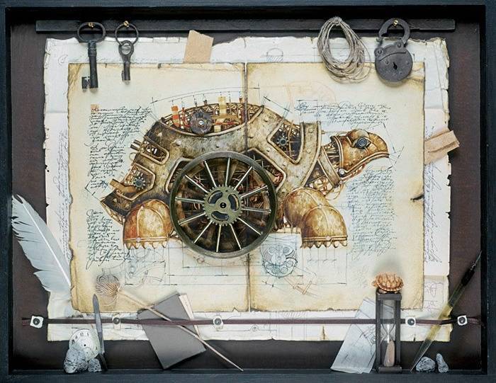 蒸汽朋克风格动物插画,蒸汽朋克插画动物