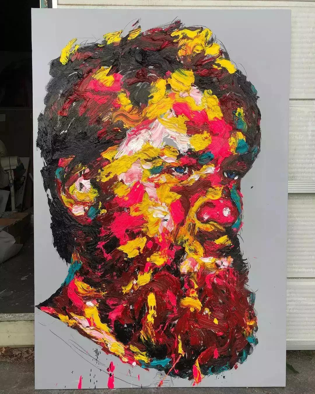 厚画的魅力！韩国shinkwangho用有张力的作品直击眼球！！！