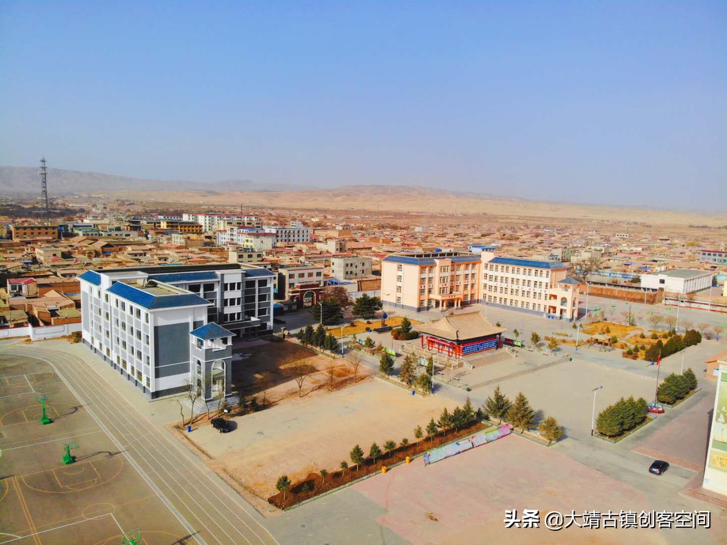 2021年甘肃省武威市古浪三中,甘肃古浪大靖三中航拍