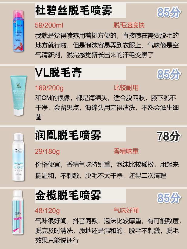 脱毛膏测评哪款最好用,脱毛膏又便宜又好用推荐测评