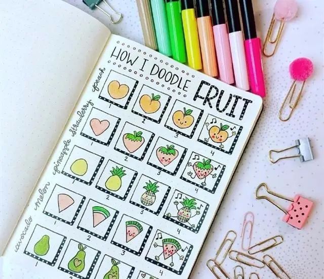 手帐边框教程简笔画,少女心手账本边框简笔画