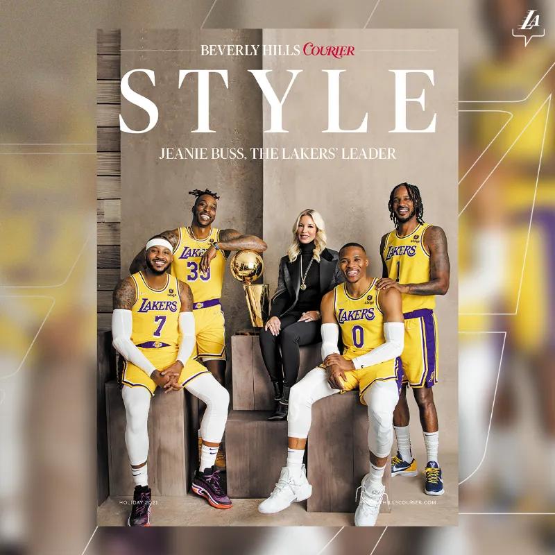 湖人老板珍妮·巴斯谈詹姆斯,湖人队75周年宣传珍妮巴斯