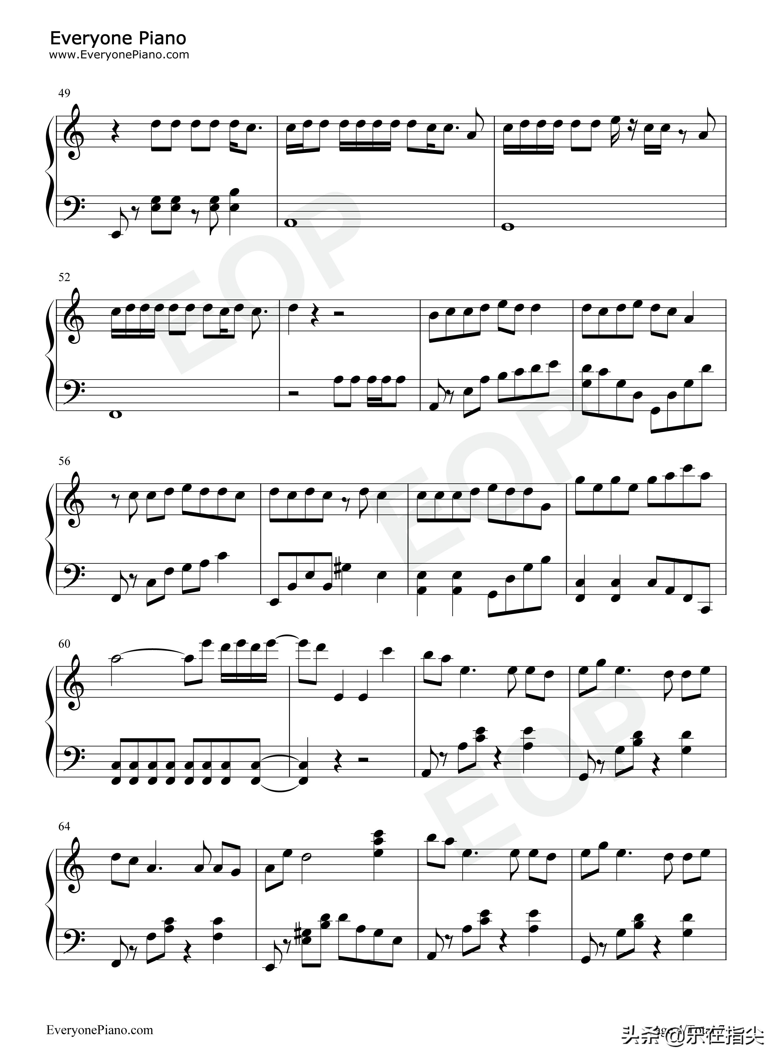 华莎maria钢琴简谱,华莎新曲maria