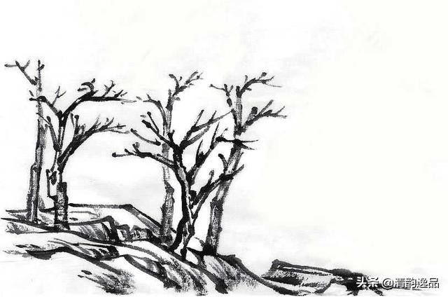 简单零基础的山水人物画手绘教程,儿童山水画10-12岁国画范画