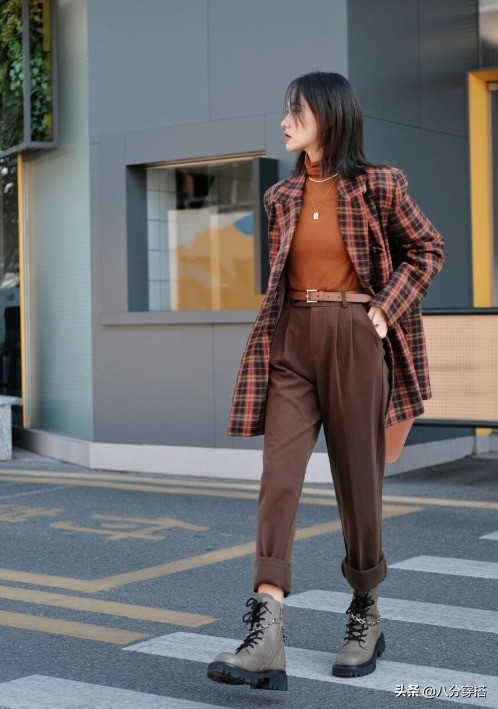 格纹西装秋冬正式搭配,2020秋冬时装单品格纹西装