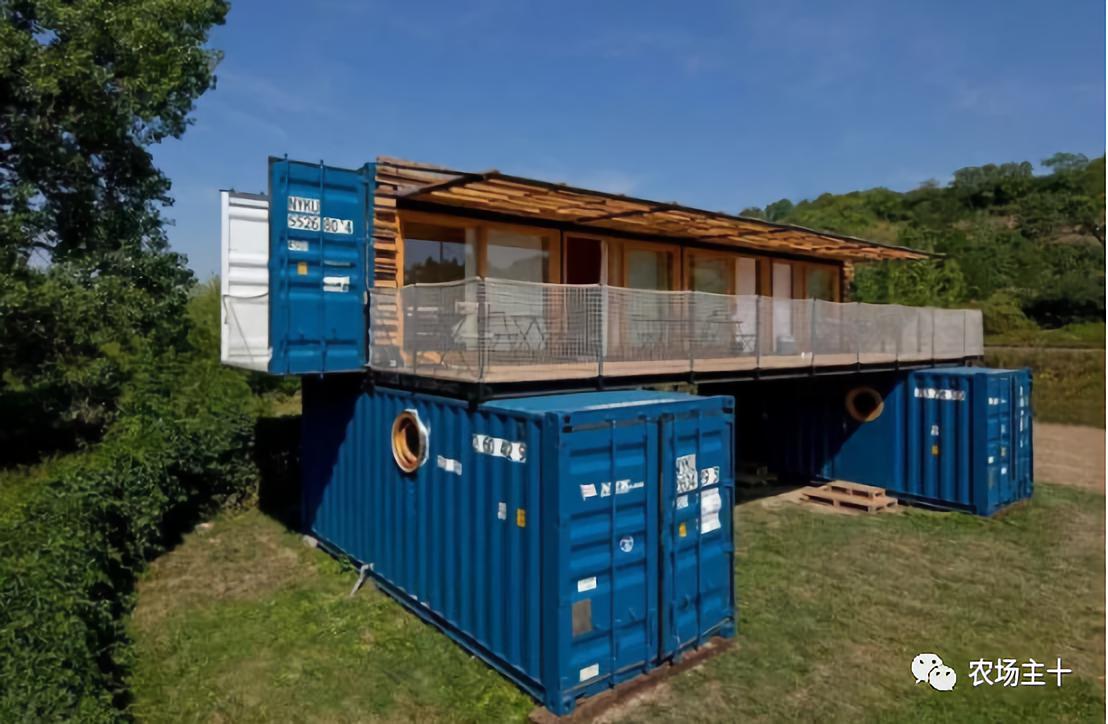 大型农场建造,家庭农场可以放置集装箱做民宿
