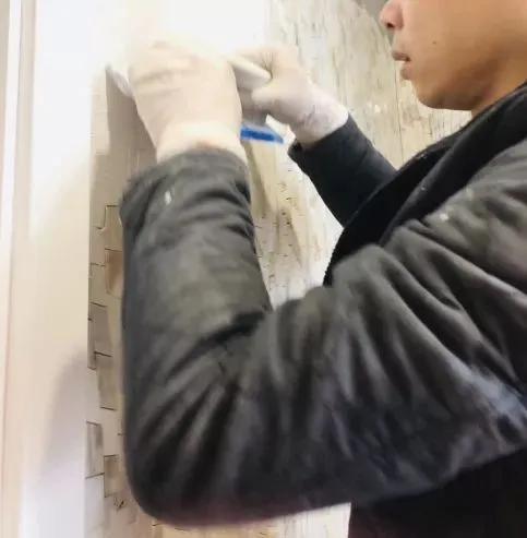 石材拼花地面铺贴过程,石材马赛克拼花