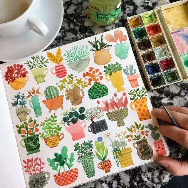 手残党零基础画,纹理画教程初学者