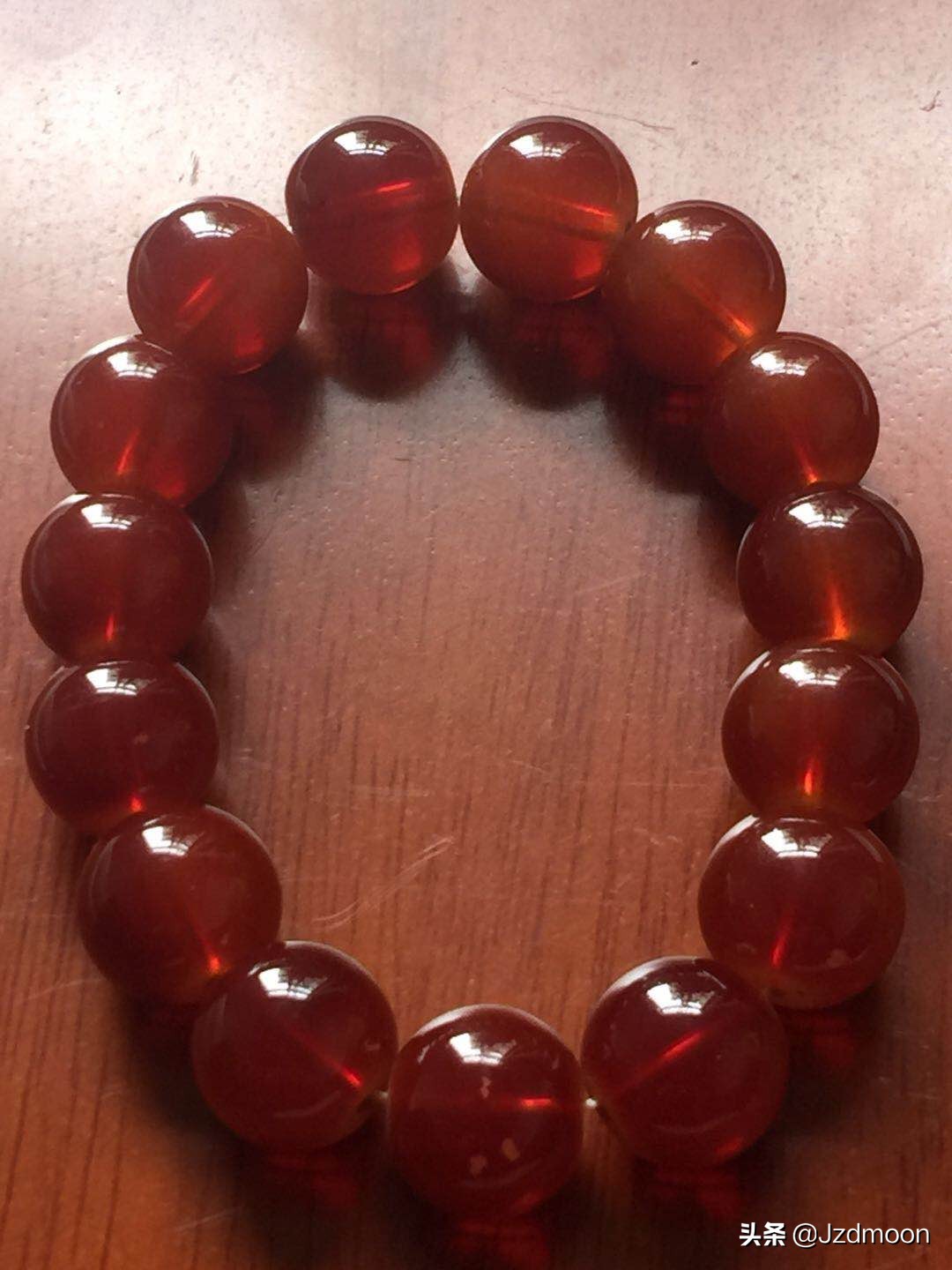 人工镀膜仿天然红玛瑙手链Coatedimitationnaturalredagate