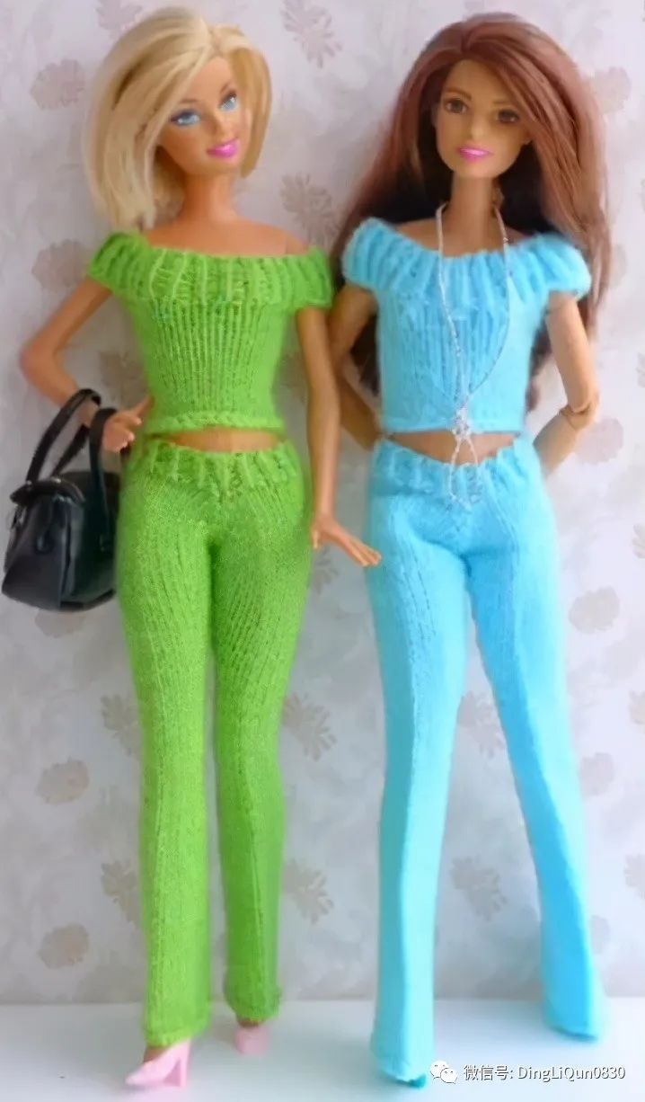 毛线编织芭比娃娃连衣裙图解,手工编织娃娃裙