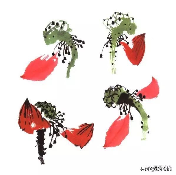 荷花的画法和步骤图解,最简单的荷花画法一学就会