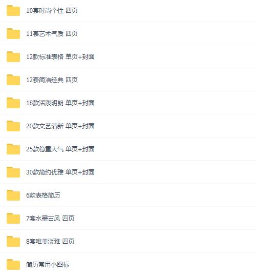 简历免费模板100例,最常用的简历模板有哪些