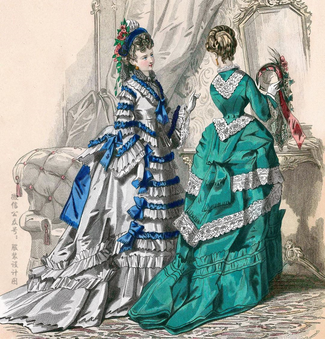 洛可可风格服装设计,服装设计巴洛克宫廷风图