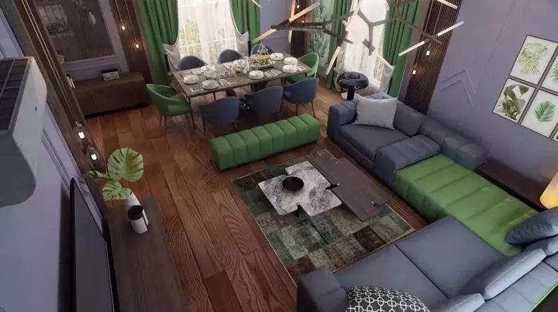 100种客厅设计,客厅餐厅一体餐厅设计风格