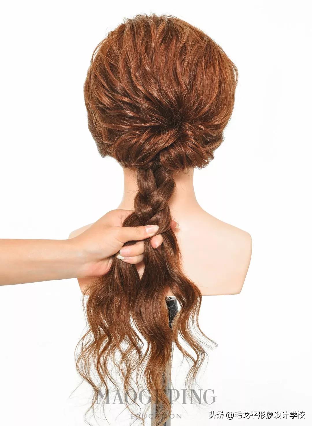 韩式新娘敬酒盘发,韩式打编低盘发新娘造型