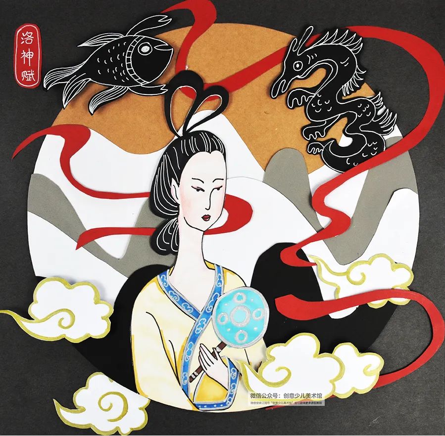 萌趣水墨人物儿童画,古装人物画儿童画教程