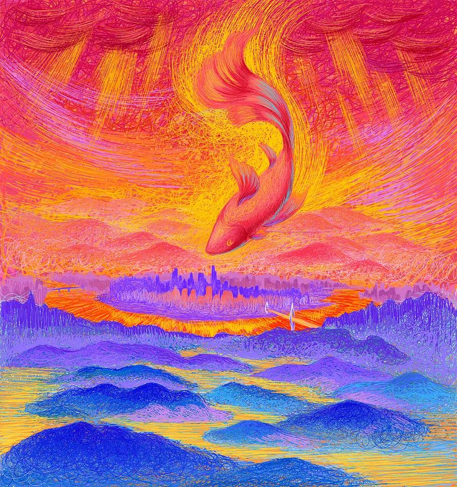 描摹梦境的魔术师,靠画“圈圈”火遍全网