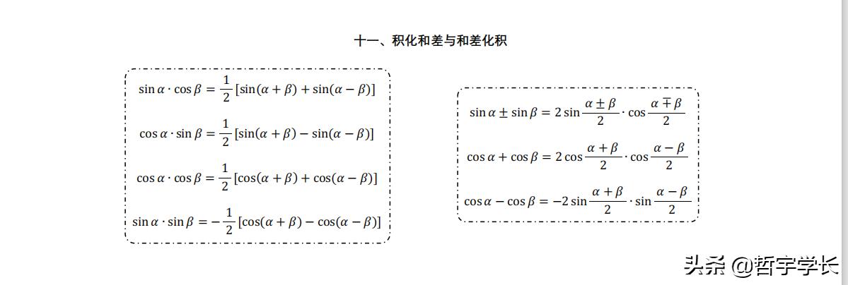 高中数学三角函数知识清单,高中数学必须掌握的三角函数值