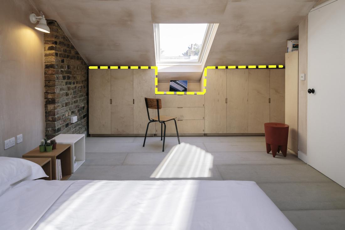 阁楼斜顶书柜设计,阁楼定制书柜