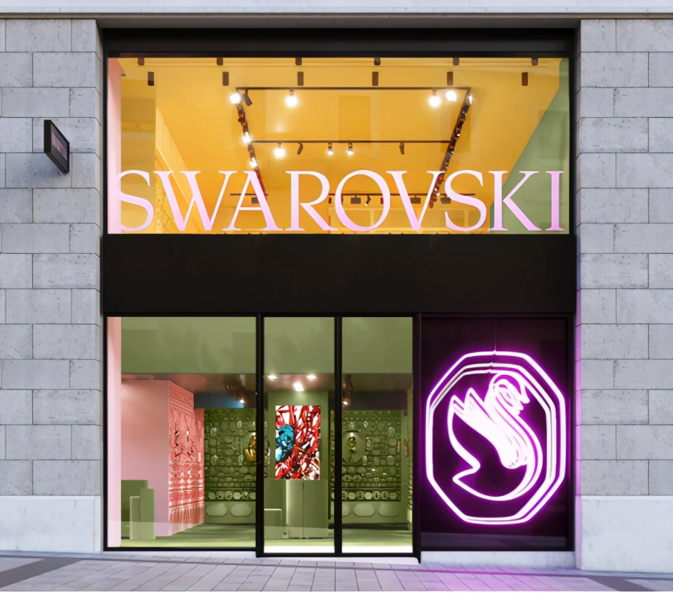 施华洛世奇logo雪绒花,施华洛世奇天鹅背面标志