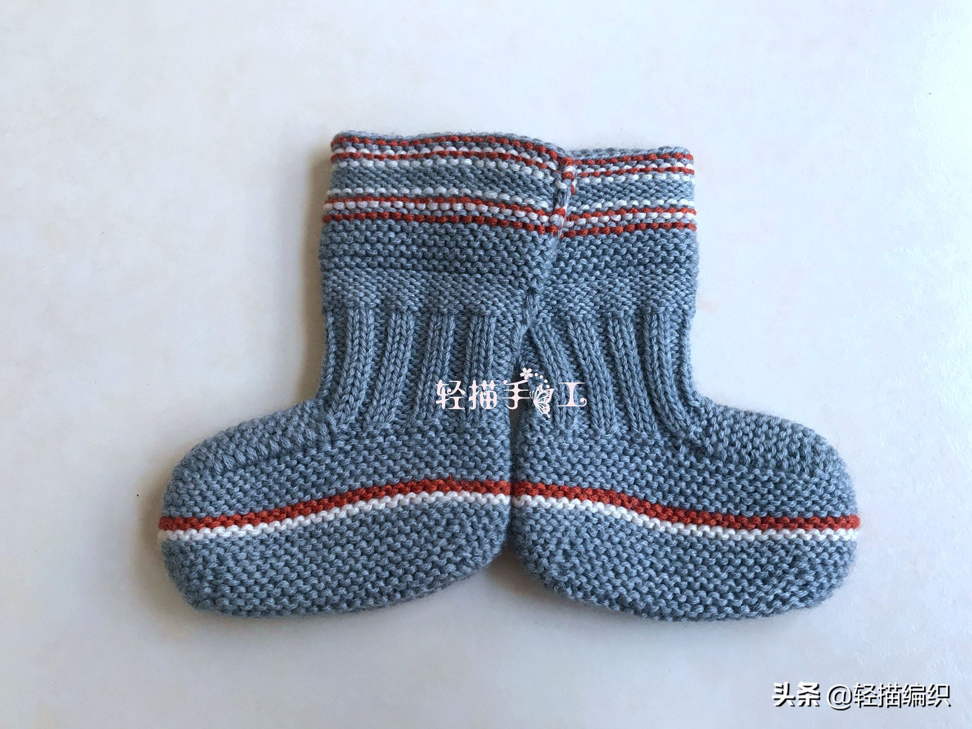 婴儿毛线鞋高帮编织教程,高筒毛线鞋婴儿鞋教程完整版