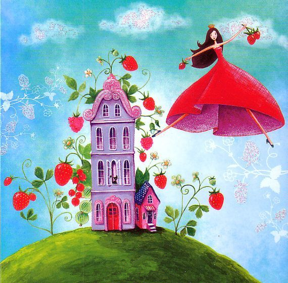 插画设计卧室墙面插画,创意插画素材墙绘