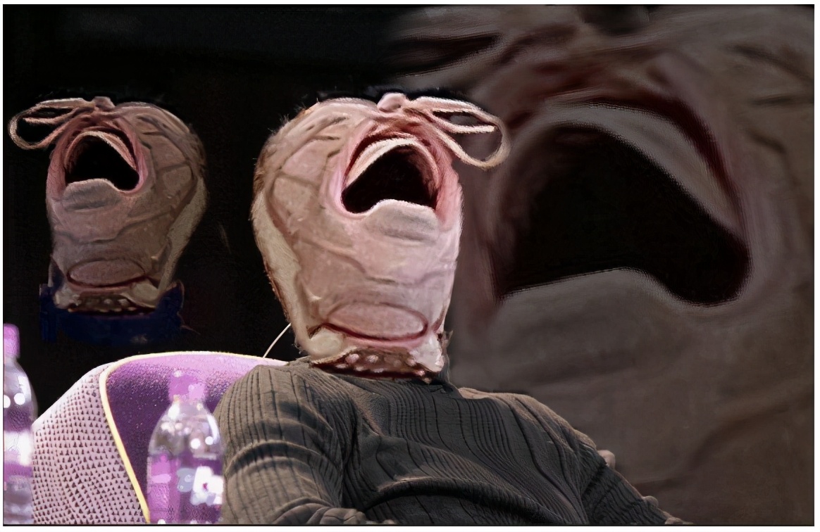 P在脸上毫无违和！“开口大笑的粉红球鞋”与真人相似度极高