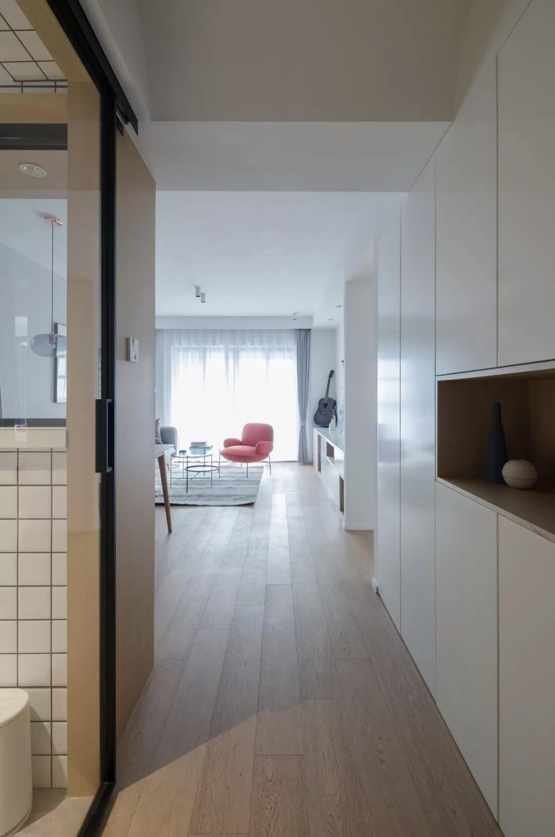 68平小户型一室一厅带衣帽间,茶室衣帽间一体小户型