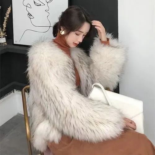 东北大姨穿彩色貂,东北大姨穿貂皮大衣