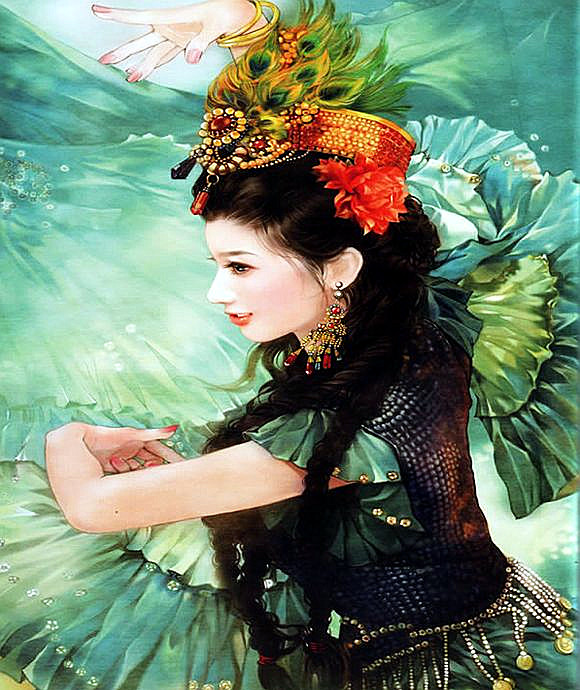 东方画姬---德珍彩绘古典美女画