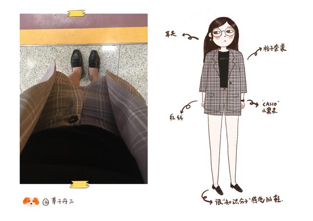 每日手绘穿搭技巧,小个子女生穿搭设计感