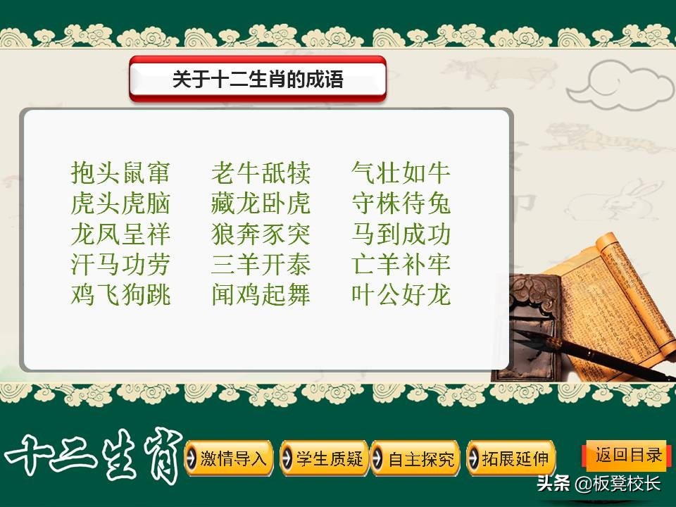 十二生肖公开课ppt素材可爱,优秀传统文化视频ppt讲解