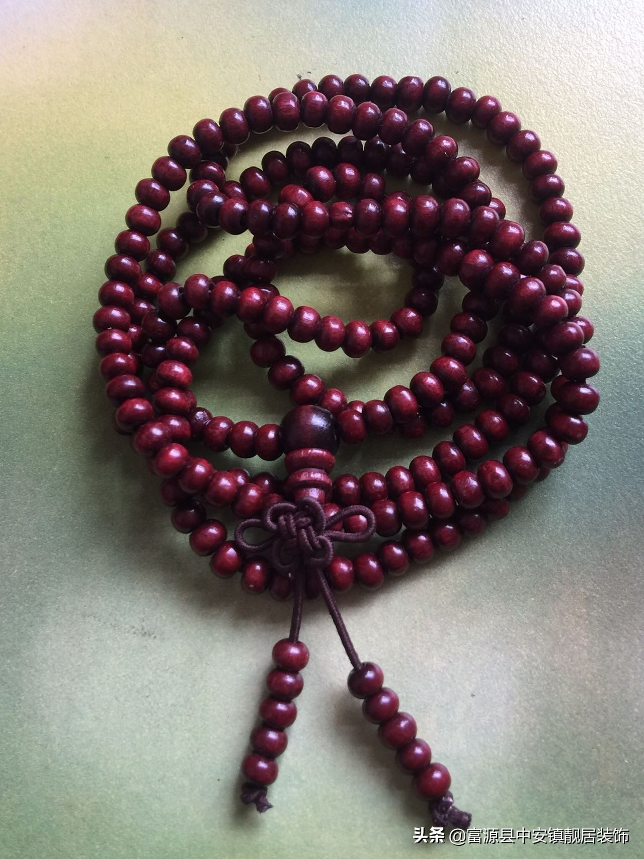 小叶紫檀手串108颗加绿松石,小叶紫檀菩提手串108粒