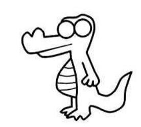 儿童简笔画教程-鳄鱼，你见过张着大嘴的鳄鱼吗？